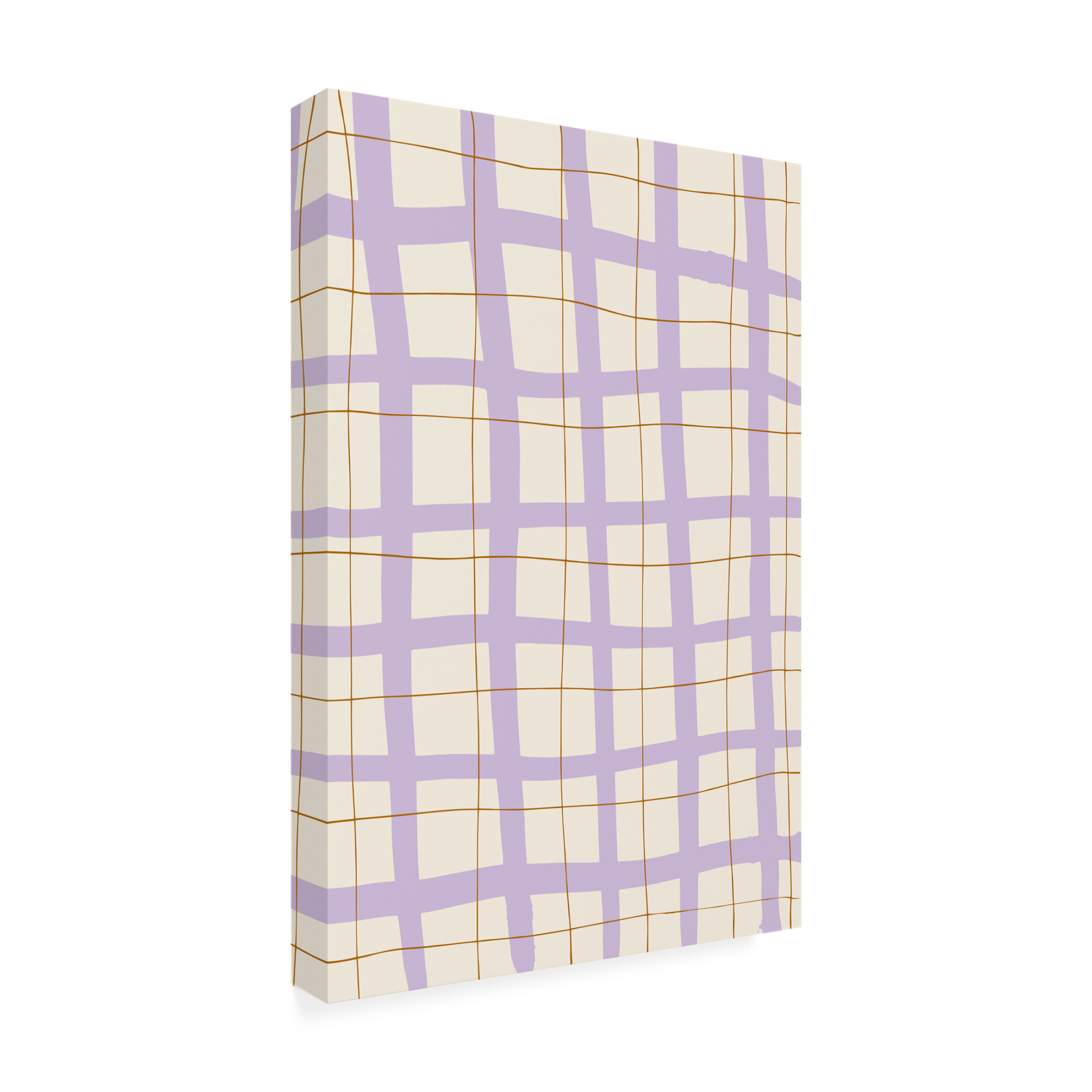 Canvas Wall Art - Pictufy Studio 'Lilac Grid' Wall Art for Living Room, Bedroom, or Office Décor by Trademark Fine Art - 30 x 47 Inches