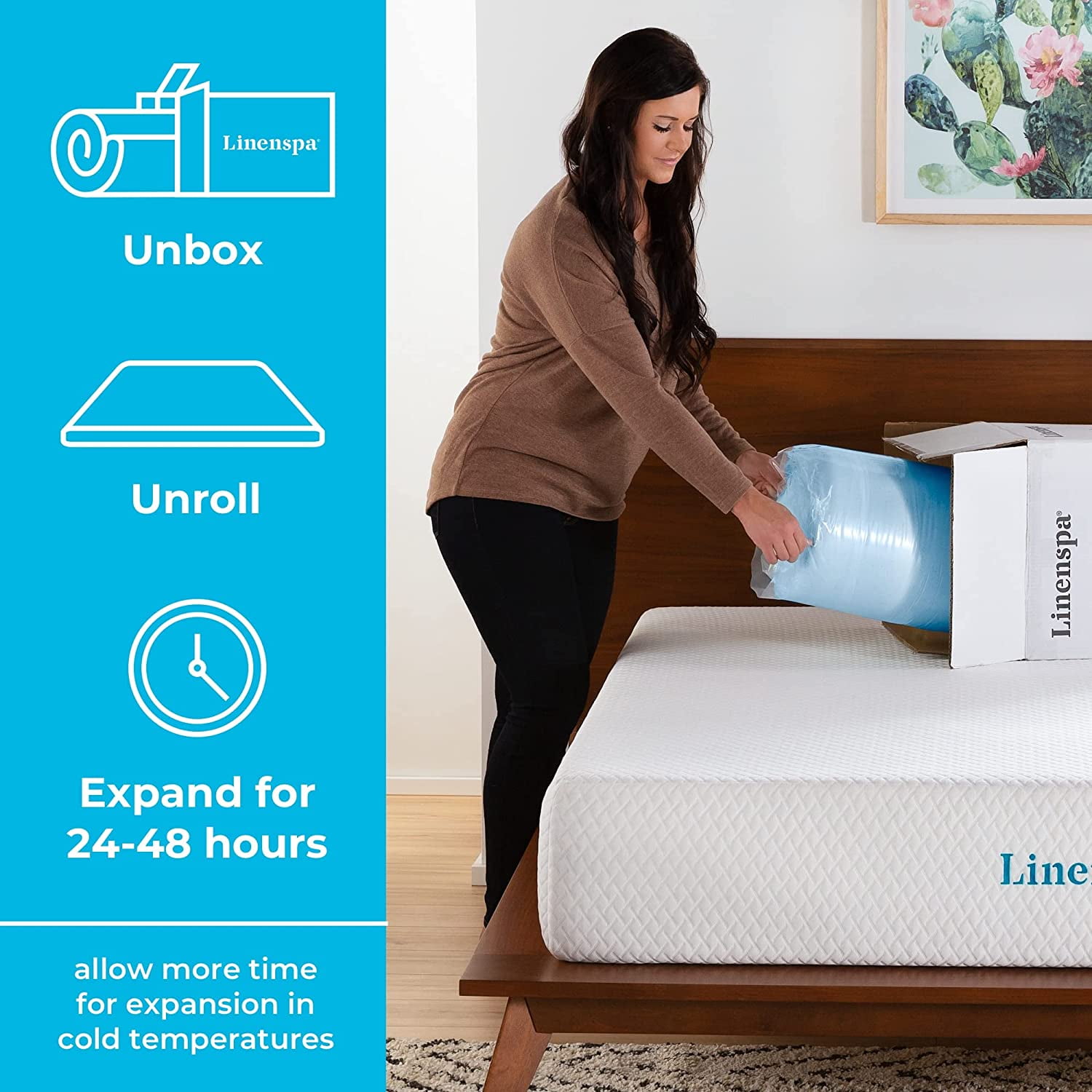 Linenspa 3 inch Gel Infused Memory Foam Mattress Topper - Queen