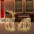 thumbnail image 3 of Northlight LED Lighted Twinkle Mesh Reindeer Outdoor Christmas Decoration - 37" - Set of 2, 3 of 9