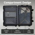 thumbnail image 6 of New York Xpress 20" Carry On Luggage with Aluminium Frame,Hardside Zipperless Suitcase with Spinner Wheels Double TSA Lock, Black, AL12501, 6 of 9