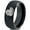 Black Dome Tungsten, variant on Tungsten Rubber Ducky Duck Band Ring 8mm Men Women Comfort Fit Black Dome Brushed Polished