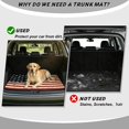 thumbnail image 4 of HUISEFOR Vintage American Flag Car Trunk Mat 29" x 39" Cargo Mat Rear Trunk Liner Non-Slip Vehicle Interior Accessories Easy To Clean Universal Fit for Most Cars, 4 of 7