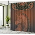 thumbnail image 5 of Ambesonne Unicorn Shower Curtain, Vintage Mandala, 69"Wx84"L, Burgundy, 5 of 5