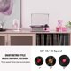thumbnail image 4 of Tocadiscos de vinilo cotsoco, accionado por correa, Bluetooth de 3 velocidades, color rosa pálido, 4 of 7