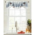 thumbnail image 2 of Christmas Snowflake Bird Snowman Window Curtain Living Room Kitchen Cabinet Tie-up Valance Curtain Rod Pocket Valance, 2 of 6