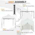 thumbnail image 5 of 10'x10' Pop Up Canopy Tent, Outdoor Instant Shelter Folding Canopy with 4 Side Walls and Carry Bag for Commercial Events, Party, Backyard BBQ, Camping,White, 5 of 13