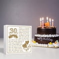 thumbnail image 4 of Zomyto 5"x5" Happy 30th Day Wooden Block Sign,Vintage 30th Birthday Decorative Wood Box Sign Desk Decor,30th Birthdays, 4 of 6