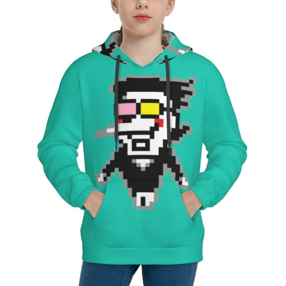 Spamton Deltarune Youth Hoodies Sweatshirts Pullover Long Sleeves Hooded Graphic Sweaters