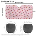 thumbnail image 4 of Yuyamidu Strawberry Car Sunshade for Big Sedan Truck Van Pink Car Window Shades Front Windshield Cover for Women Girls Window Sun Shade for Car Keep Your Vehicle Cool, 4 of 7