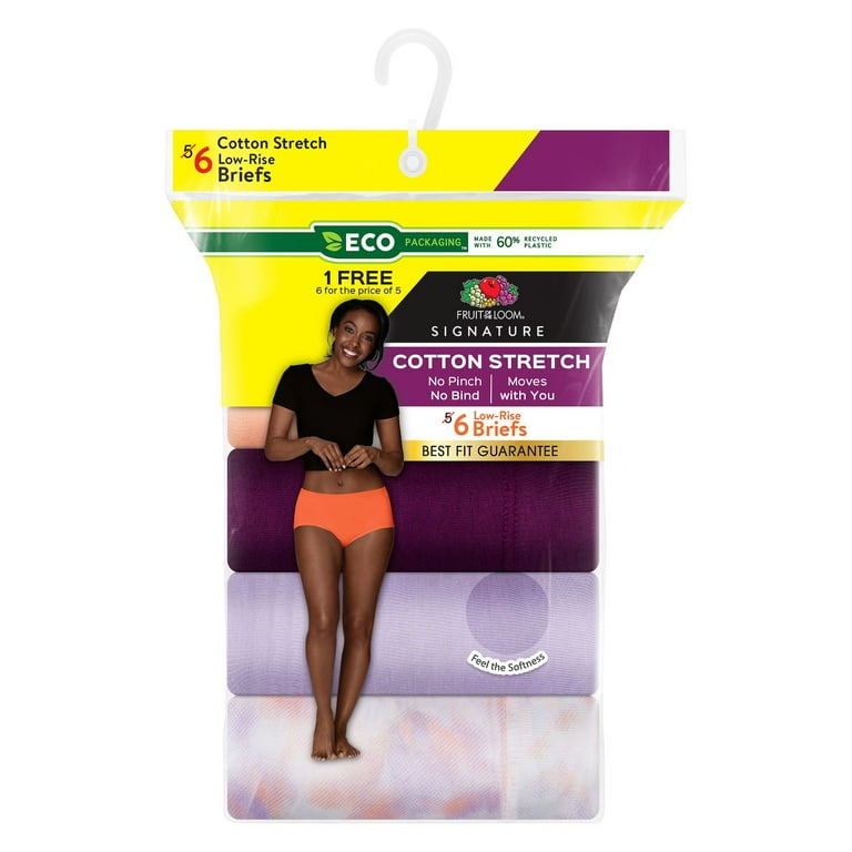 Women's Fruit of the Loom® Signature 6-Pack Stretch Low-Rise Brief