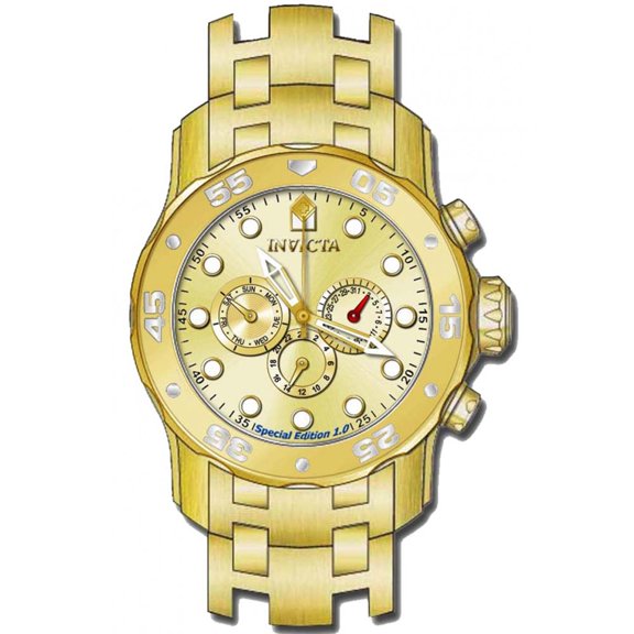 Invicta Men's 15046 Pro Diver Gold Tone Dial Gold Plated Steel Watch