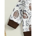 thumbnail image 4 of Zehjuhan 2pcs Toddler's Football & Floral Allover Print Long Sleeve Set, Sweatshirt & Casual Pants, Baby Boy's Clothes, 4 of 6