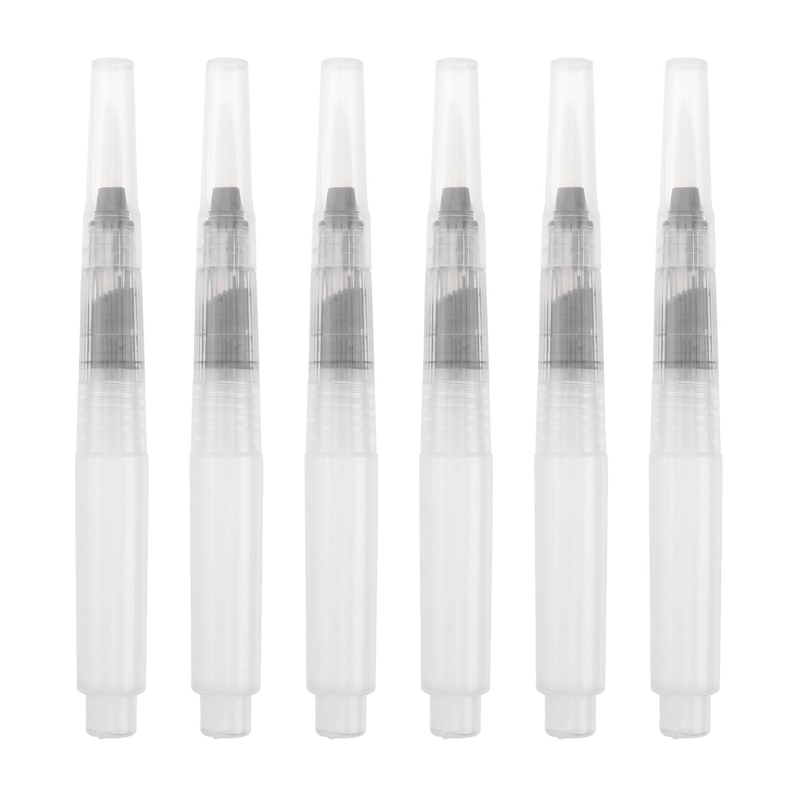 6pcs Water Coloring Brush Pens Watercolor Painting Brushes Pen Drawing Brush Pens for Water-soluble Pencil Water Color Markers Go
