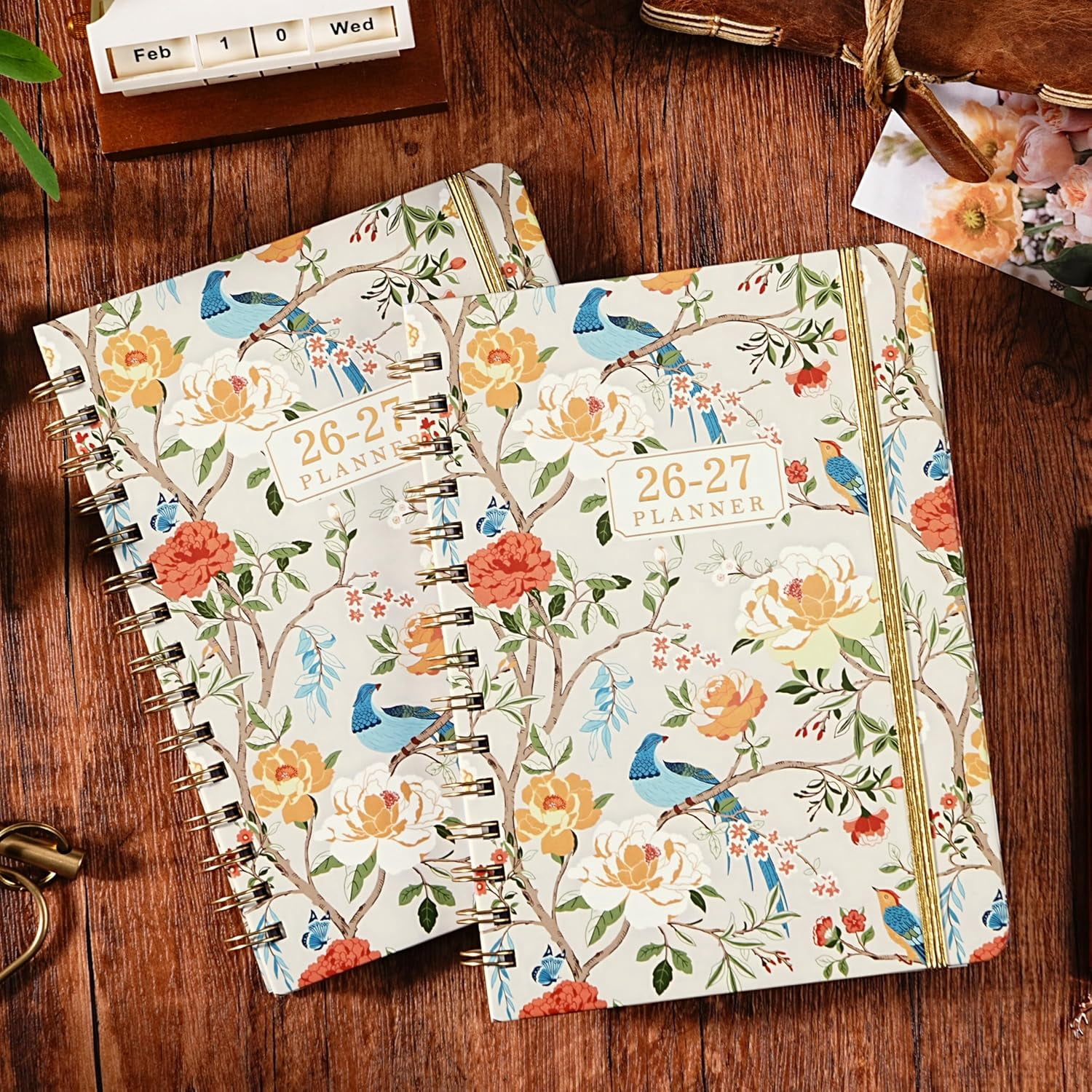 Academic Planner Weekly And Monthly 2026-2027, July 2026 To June 2027, 6.3 x 8.4 In, Colorful Tabs, Inner Pocket, Twin-Wire Binding