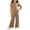 Khaki, variant on THDHVS Girls Fall Outfits,Girls Ribbed Sleeveless Round Neck Top Wide Leg Pants Summer Stretchy Casual 2 Piece Set,Toddler Girl Outfits Dark Gray 7-10 Years