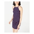 thumbnail image 3 of MAISON JULES Womens Navy Striped Sleeveless Halter Short Sheath Dress XL, 3 of 4