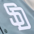 thumbnail image 3 of Men's Mitchell & Ness  Gray San Diego Padres Thunderstorm Head Coach Lightweight Satin Full-Snap Jacket, 3 of 7