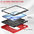 thumbnail image 2 of Dteck Case for iPad  Air 13 inch 2025/2024,Heavy Duty Silicone Case 3-Layer Protection Built-in Pencil Holder Shockproof Kickstand Cover for iPad  Air 13-in. M3/M2,Red, 2 of 5