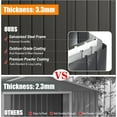 thumbnail image 4 of Domi Outdoor Living 12x25FT Outdoor Metal Garage Shed, Extra-Large Steel Carport with Lockable Double Doors, Heavy-Duty Car Shelter for Cars, Trucks, Motorcycles, and Lawn Equipment, Dark Grey, 4 of 9