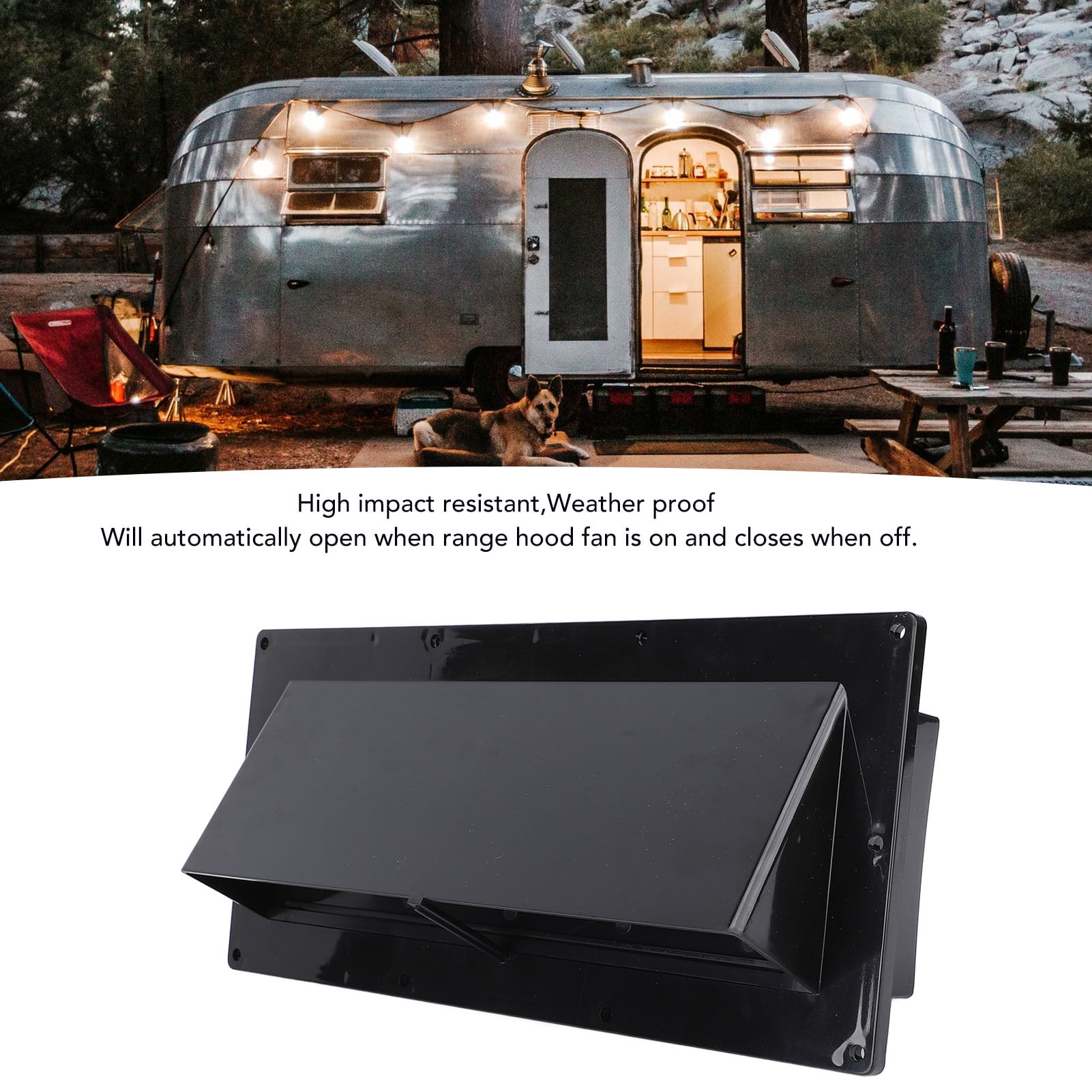 RV Range Hood Vent Cover, Impact Resistant Easy Install Trailer Stove Vent Cover  For Trailer For Motorhome