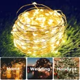 thumbnail image 4 of Guirnalda de luces alimentada por energía Solar Ultra larga de 1000LED, guirnalda navideña impermeable de cobre para exteriores, decoración para fiesta de jardín, 100M/50M/10M/5M, 4 of 5