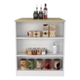 thumbnail image 4 of Kitchen Island Table with Storage Shelves / Modern Dining and Decor Option, 4 of 5