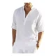 thumbnail image 1 of Playera Casual De Playa Maciza Con Cuello Alto Para Hombre, 1 of 2