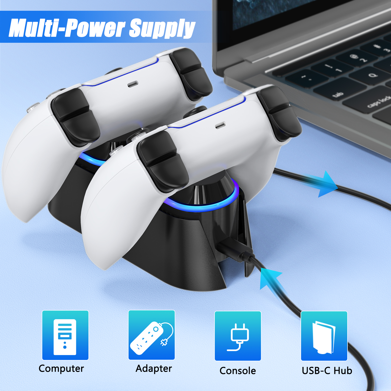 Cshidworld PS5 DualSense Controller Charging Dock photo 7