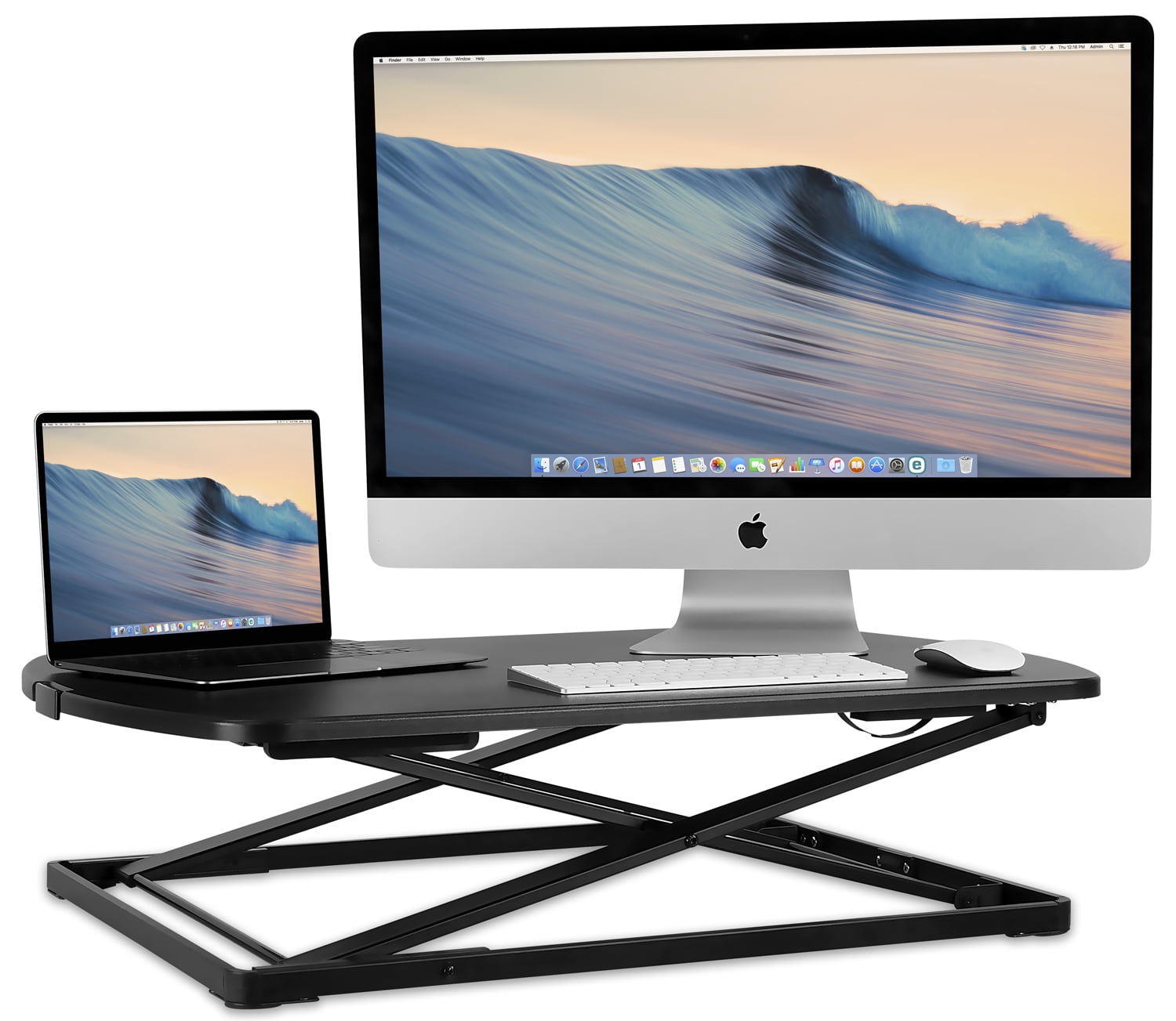MountIt! Standing Desk Converter with Height Adjustable Spring Lift