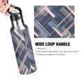 thumbnail image 4 of Yayeee 20oz Insulated Water Bottle Double Wall Stainless Steel with Flip Straw Lid, Black Stripes, 4 of 7
