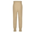 thumbnail image 3 of Pantalones de tubo de cintura alta informales lisos de primavera para mujer con cinturón elástico y nudo de lazo suelto METRO Yuyangstore Pantalones casuales de cintura alta, 3 of 6