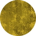 thumbnail image 1 of Ahgly Company Machine Washable Indoor Round Oriental Yellow Industrial Area Rugs, 8' Round, 1 of 4