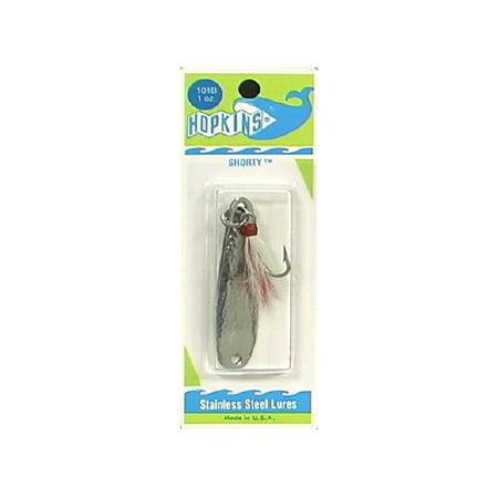 UPC: 0025664010110 | Hopkins Lures Shorty Spoon 1 oz White Bucktail with Treble Hook