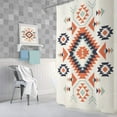 thumbnail image 4 of Southwestern Decor Shower Curtain for Bathroom, Southwest American Pattern Bohemian Fabric Shower Curtains Set, Western Aztec Geometric Restroom Accessories with Hooks 72X72Inches, 4 of 7