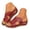 Wine, variant on Open Toe Orthopedic Wedge Sandals Women Leather Butterfly Platform Slip on Slides with Arch Support for Daily Casual Walking Wine,6.5
