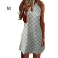 thumbnail image 2 of Baohd Robe Courte Décontractée Imprimée Sans Manches Esthétique Élégante Mignonne Robe de Plage Vacances Club Vêtements d'Été Gris m, 2 of 6