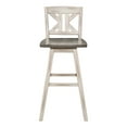 thumbnail image 2 of OakvillePark Roscoe Swivel Pub Height Barstool (Set of 2), White/Gray, 2 of 7