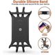 thumbnail image 2 of KAIYANG Soporte para teléfono de bicicleta con rotación de 360 grados para iPhone, todos los teléfonos de 4,5 a 6,5 pulgadas, universal, de silicona, ajustable para motocicleta, color negro, 2 of 5