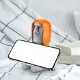 thumbnail image 6 of FashionCha Easter Island Head Statue Antique Portrait Ahu Phone Holder Moai Head Statue for Grey Orange, 6 of 9