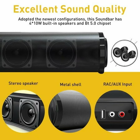 23 Inch Sound Bar 40w Wired Wireless Bluetooth 5 0 Tv Soundbar With Subwoofer Home Theater Surround Speaker System For Speakers Support Usb Tf Aux Fm Rca Remote Control Canada - Diy Bluetooth Surround Speakers 23 Inch Sound Bar 40w Wired Wireless Bluetooth 5 0 Tv Soundbar With Subwoofer Home Theater Surround Speaker System For Speakers Support Usb Tf Aux Fm Rca Remote Control Canada - Diy Bluetooth Surround Speakers