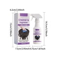 thumbnail image 3 of BBQ Grill Cleaner Spray, 4OZ Degreaser for All Grills, No-Rinse , Removes Burnt-On Grease, Food Residue & Carbon, Safe for Charcoal, Gas, Electric Grills & Smokers, Non-Toxic BBQ Cleaning Spray, 3 of 7