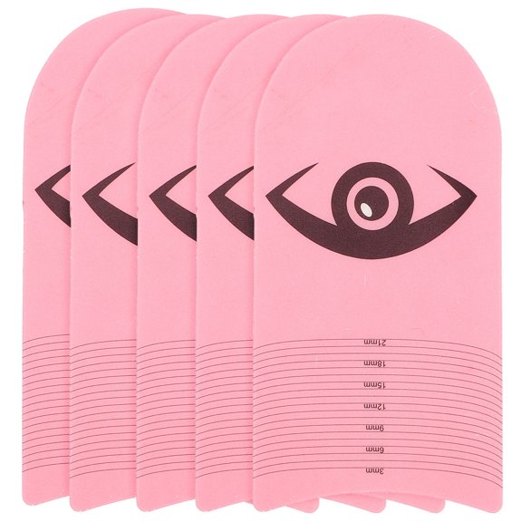 Masteelf 5pcs Eyelash Measuring Tools Lash Measuring Ruler for Eyelash Extensions Curling Degree Ruler Beauty Tools Plastic Eyelash Ruler for Measurement