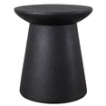 thumbnail image 2 of Hollie 18" Modern Drum Indoor/Outdoor Accent Table Pedestal, Black Frosted, 2 of 8