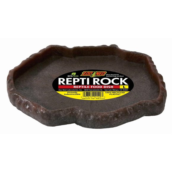 Plato de comida para reptiles Zoo Med Repti Rock grande irrompible