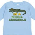 thumbnail image 4 of Inktastic In a While Crocodile with Cool Green Crock in Sunglasses Boys or Girls Long Sleeve Toddler T-Shirt, 4 of 5