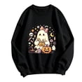 thumbnail image 4 of Halloween Sweatshirt for Women Sweatshirt Casual Wear with Long Sleeve Crewneck for Autumn and Winter Comfort Black S, 4 of 4