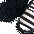 thumbnail image 3 of Pantuflas de microfibra de chenilla, cómodas y portátiles para limpieza. Blanco negro, 3 of 6