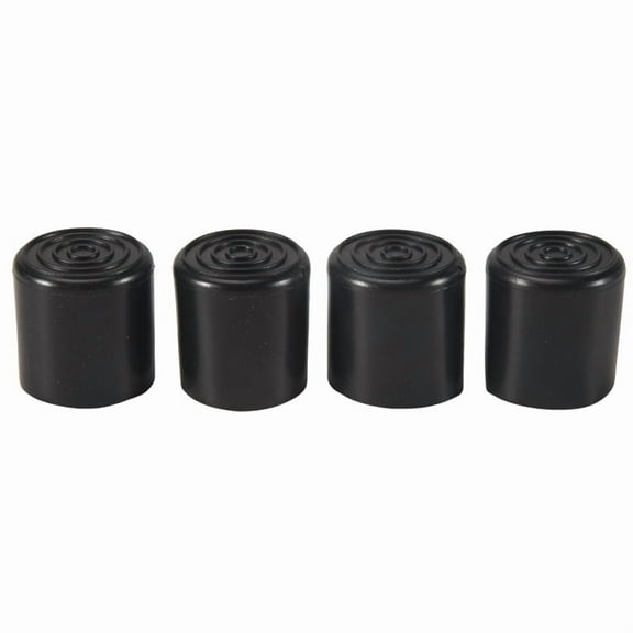 Rubber Furniture Crutch Feet Stool Chair Leg Tip Pad 4Pcs Black