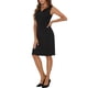 thumbnail image 4 of Vestido elegante sin mangas para mujeres Inspire Chic, vestido ajustado tipo lápiz XS en negro sólido, 4 of 6