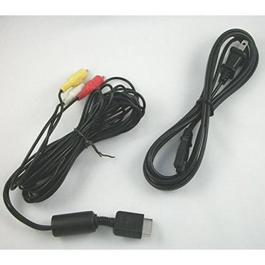PS2 PlayStation 2 Hookup Connection Kit Power Cord Regular AV Cable